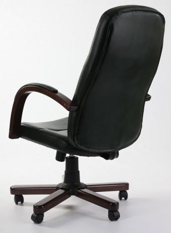 Офисное кресло руководителя Зенит Ультра Экстра H кожа зеленая