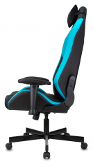 Кресло игровое Knight Neon черный/голубой соты