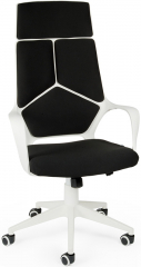 Офисное Кресло Norden IQ (Айкью), белый пластик, черная ткань