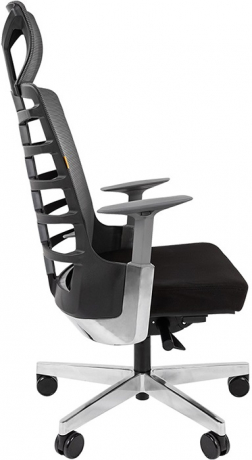 Ортопедическое офисное кресло Chairman Spinelly сетка/ткань серый/черный 