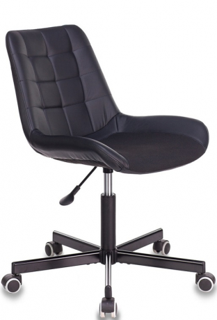 Кресло офисное Бюрократ CH-350M черный текстиль/экокожа