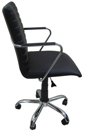 Кресло офисное Task GTP хром экокожа черная