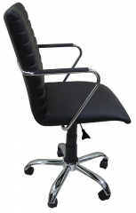 Кресло офисное Task GTP хром экокожа черная