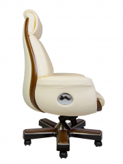 Кресло руководителя Norden Трон слоновая кость кожа