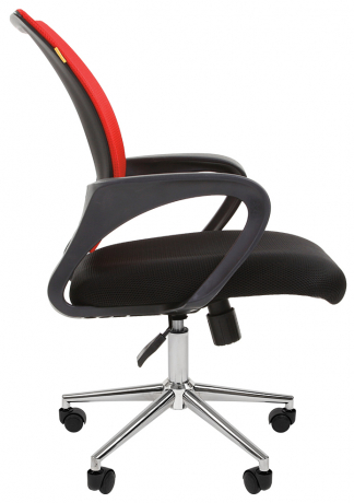 Компьютерное кресло Chairman 696 хром красная сетка