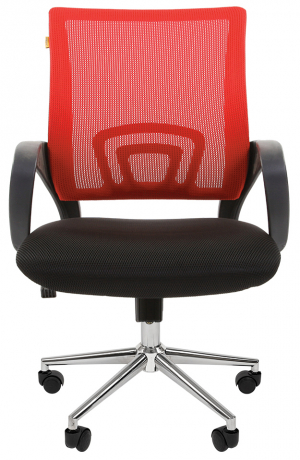 Компьютерное кресло Chairman 696 хром красная сетка