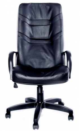Кресло офисное Министр Стандарт кожа черная