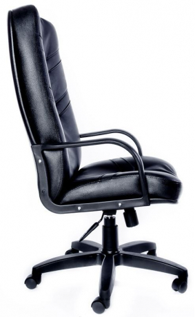 Кресло офисное Министр Стандарт кожа черная