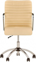 Кресло офисное Task GTP хром экокожа бежевая