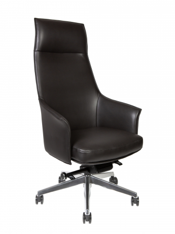 Кресло руководителя Norden Бордо черная кожа