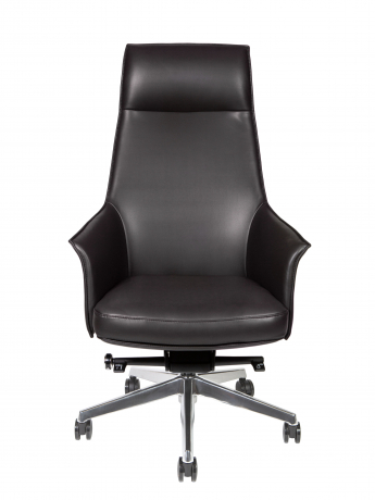 Кресло руководителя Norden Бордо черная кожа