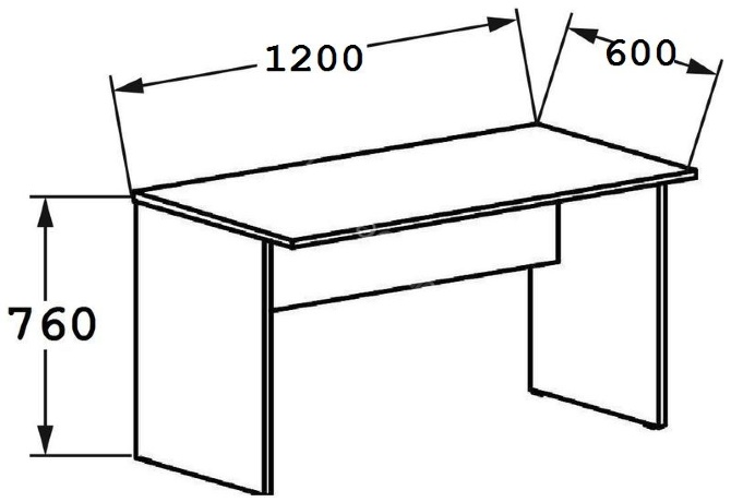 Стол рабочий письменный Арго А-002.60 (120*60*76)