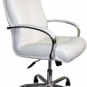 Офисное кресло руководителя Консул Хром кожа белая