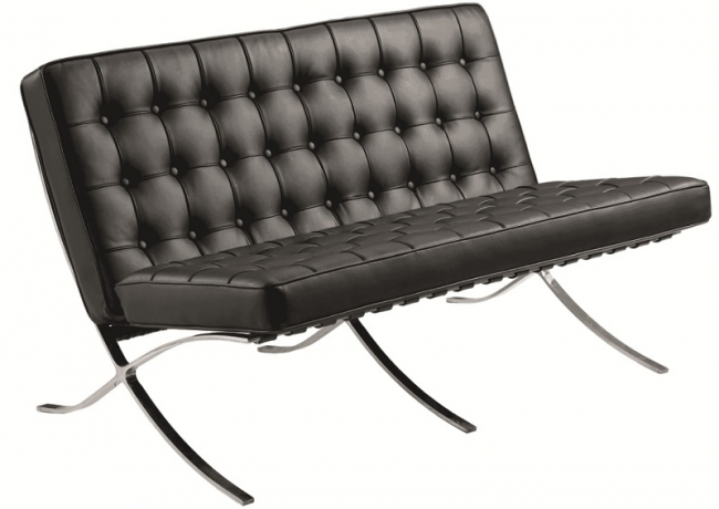 Диван офисный Everprof Barcelona 3 экокожа черная