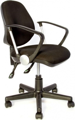 Компьютерное кресло Поло Синхро Арфа ткань-сетка черная