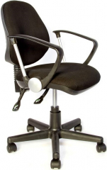 Компьютерное кресло Поло Синхро Арфа ткань-сетка черная