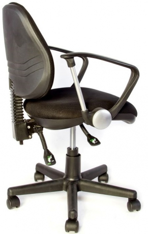 Компьютерное кресло Поло Синхро Арфа ткань-сетка черная