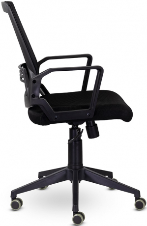 Компьютерное кресло Квадро М-807 BLACK PL черный сетка