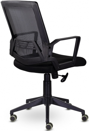 Компьютерное кресло Квадро М-807 BLACK PL черный сетка