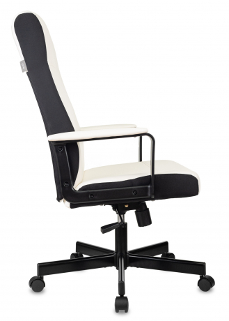 Кресло руководителя Бюрократ DOMINUS белый/черный