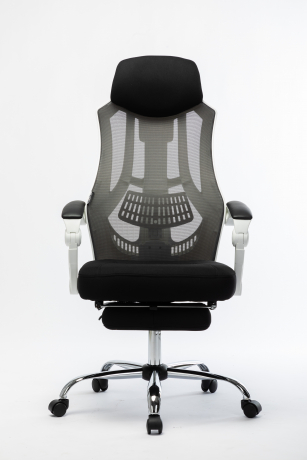 Офисное кресло Norden 007 NEW черный/белый пластик