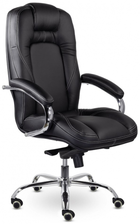Кресло руководителя UTFC Аризона СН-400 В хром/ХДП экокожа черный