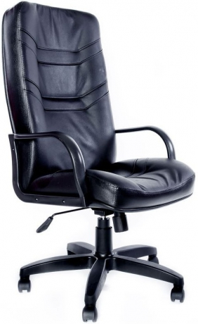 Кресло офисное Министр Стандарт кожзам черный