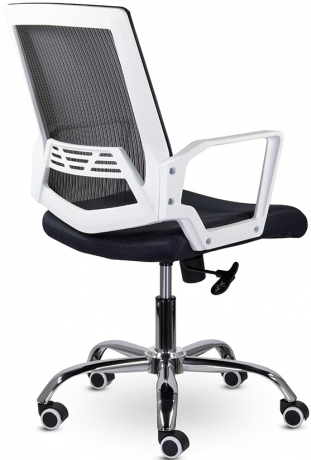 Компьютерное кресло Квадро М-807 WHITE CH черный сетка