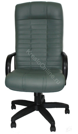 Кресло офисное Атлант Стандарт кожа зелёная
