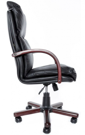 Офисное кресло руководителя Надир Экстра кожа черная