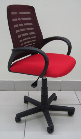 Компьютерное кресло Ирис ткань-сетка красно-бордовая
