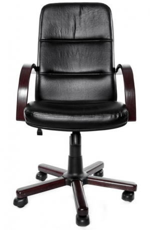 Офисное кресло руководителя Зенит Экстра экокожа черный