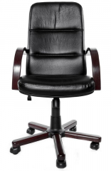 Офисное кресло руководителя Зенит Экстра экокожа черный