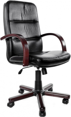 Офисное кресло руководителя Зенит Экстра экокожа черный