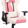Кресло компьютерное игровое Zombie VIKING X Fabric белый/розовый ткань
