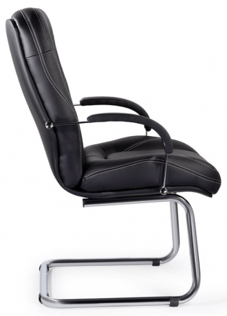 Конференц-кресло UTFC Аризона СН-400 Н/п хром экокожа черный