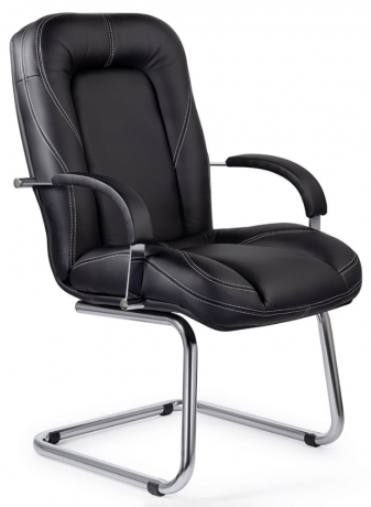 Конференц-кресло UTFC Аризона СН-400 Н/п хром экокожа черный