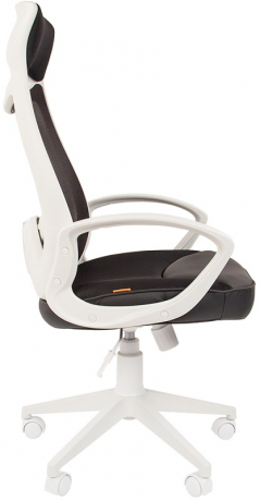 Кресло офисное компьютерное Chairman 840 White сетка/ткань/экокожа черная