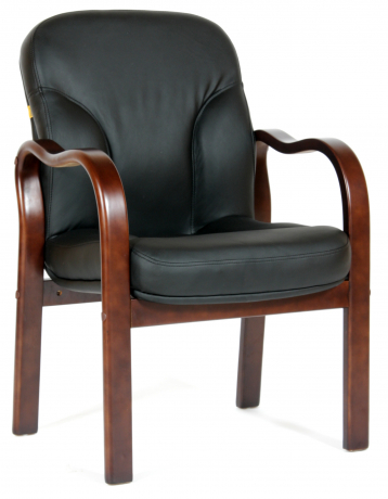 Стул офисный Chairman 658 черная кожа