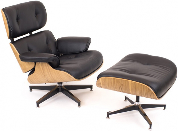 Кресло реклайнер Relax кожа черная