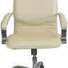 Офисное кресло руководителя Нова Хром кожа бежевый