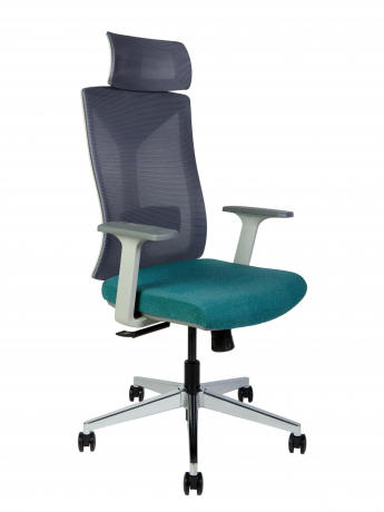 Кресло руководителя Norden Бостон морская волна/серый