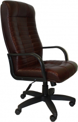 Кресло офисное Атлант Стандарт кожа бордовая