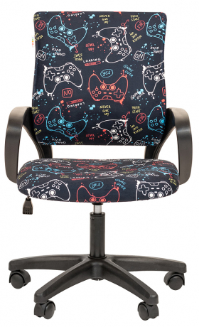 Детское компьютерное кресло Chairman Kids 103 LT Black с рисунком game