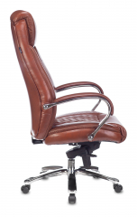 Кресло руководителя Бюрократ T-9924SL светло-коричневый Leather Eichel кожа
