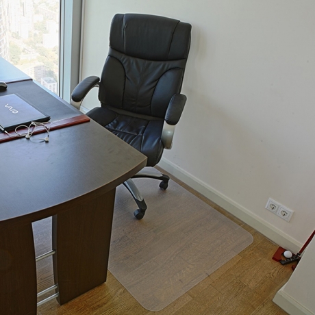 Коврик под кресло 1500*2000 мм, прозрачный, шагрень, поликарбонат 1,8 мм.