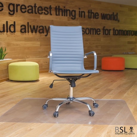 Коврик под кресло 1500*2000 мм, прозрачный, шагрень, поликарбонат 1,8 мм.