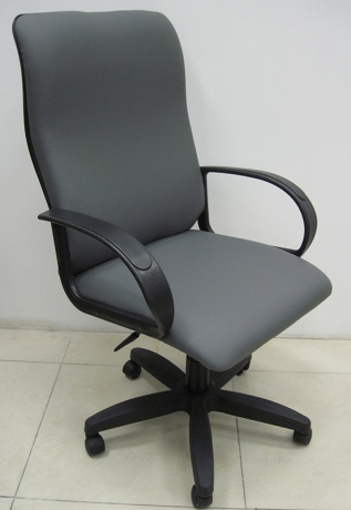 Компьютерное кресло Электра Ультра экокожа серая с перфорацией