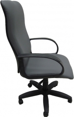 Компьютерное кресло Электра Ультра экокожа серая с перфорацией