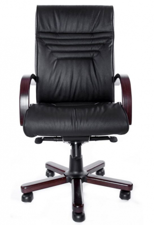 Офисное кресло руководителя Вип Экстра МБ кожа черная